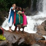 Wasserfall mit den 4 Mädels